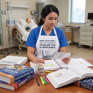 Tablier Cartes de révision d'études d'infirmière drôles