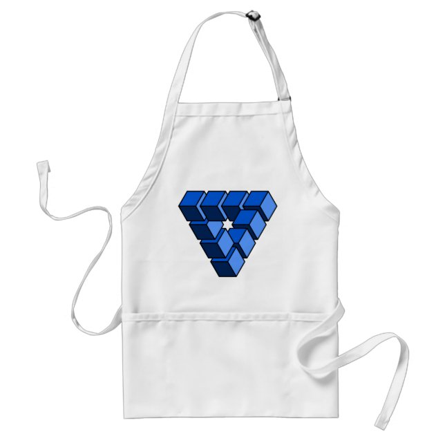 Tablier Cartoon Bleu Black Toy Blocks Triangle Vector Art (Devant)