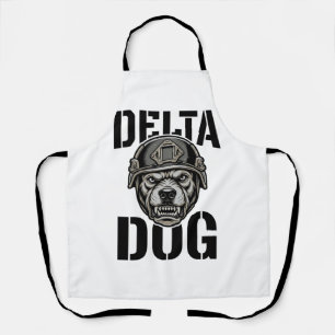 Tablier Casque Bulldog Delta Dog Design de gravure vintage