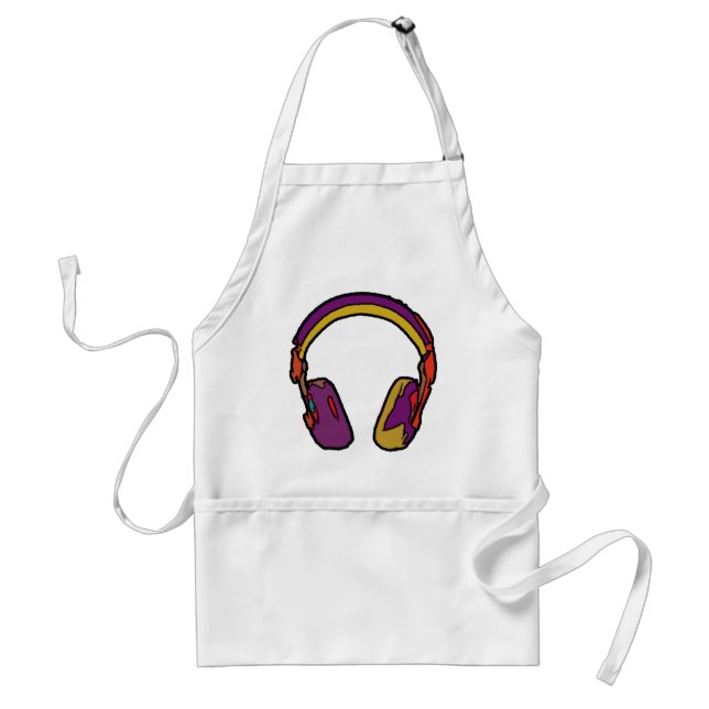 Tablier casque dj couleur (Devant)