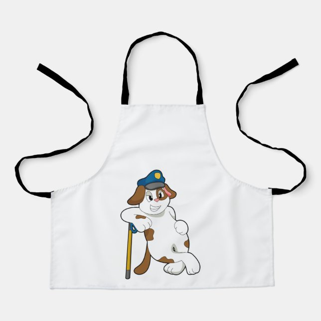 Tablier Casquette de police de chien (Recto)