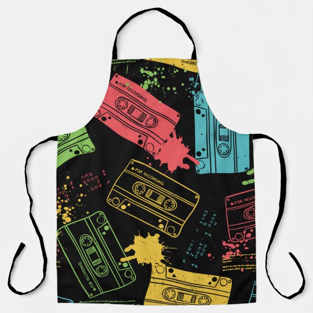 Tablier Cassettes Cool style années 90 (Recto)