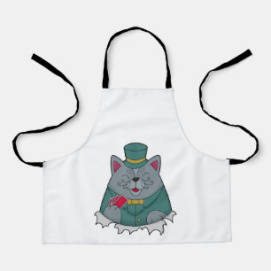 Tablier Cat at Poker avec cartes de Poker