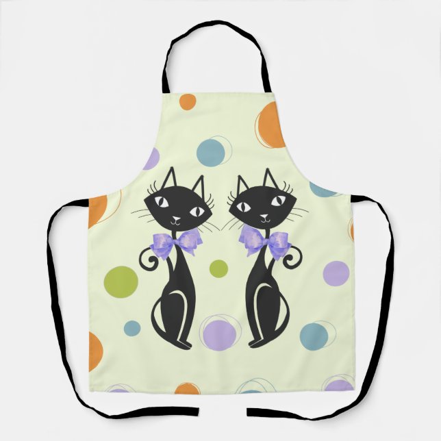 Tablier Cat moderne du milieu du siècle (Recto)