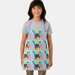 Tablier Cat Tabby Motif Pastel Chats Filles Enfants Apron