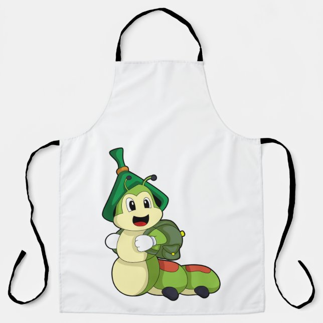 Tablier Caterpillar en tant qu'étudiant avec sac à dos (Recto)