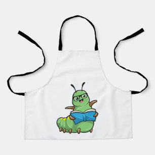 Tablier Caterpillar Nerd avec livre et lunettes