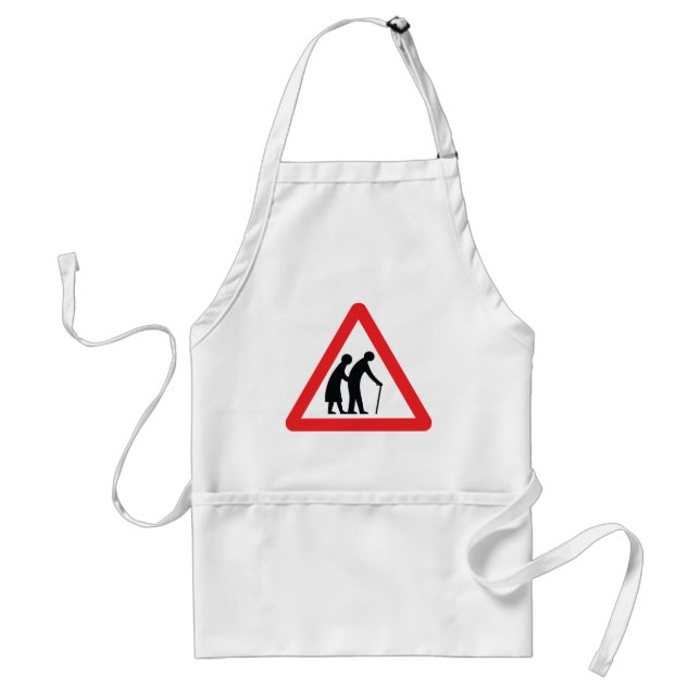 Tablier CAUTION Personnes ÂGÉES - VOYAGE UK (Devant)