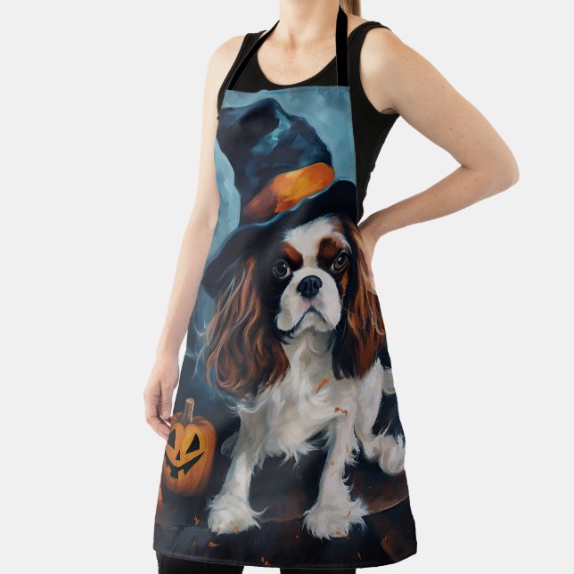 Tablier Cavalier King Citrouilles Halloween effrayant (Insitu)