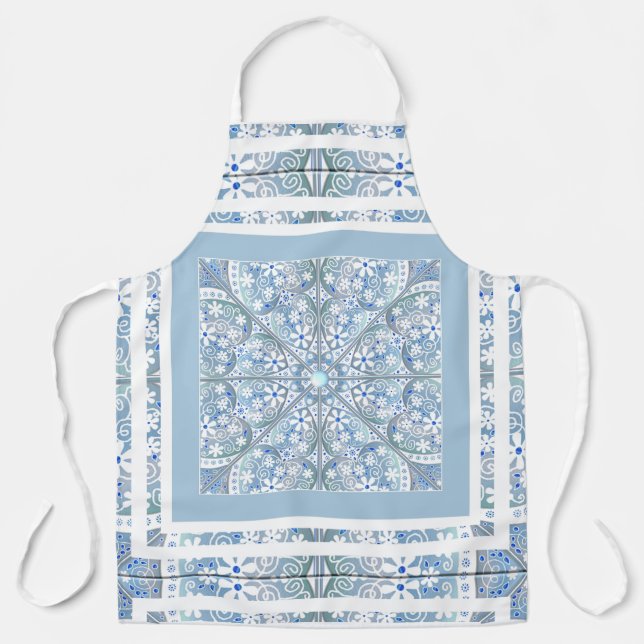 Tablier Céramique Lace Bleu clair (Recto)