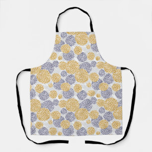 Tablier Cercles avec imprimé léopard jaune et bleu