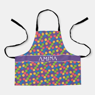 Tablier Cercles Violet Peach Minimal Motif