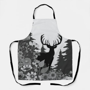 Tablier Cerf avec grand rack hors forêt