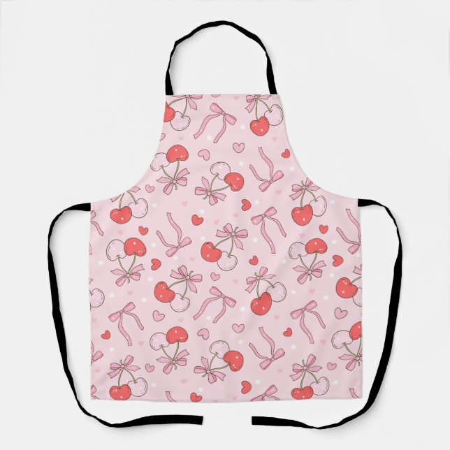 Tablier Cerise mignonne et bow (Recto)