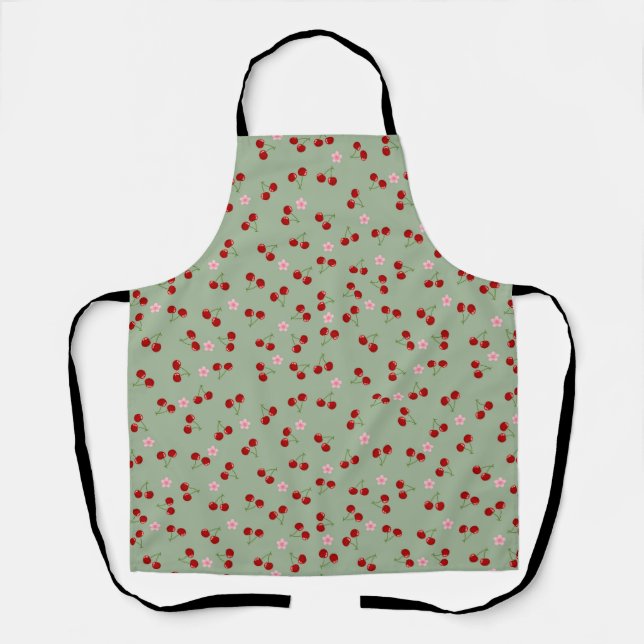 Tablier Cerises Et Fleurs (Recto)