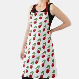 Tablier Cerises rouges partout sur Motif graphique