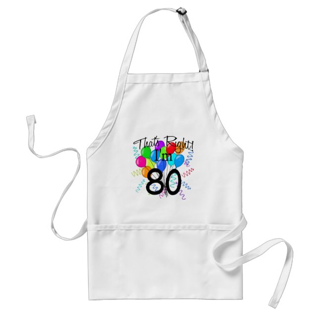 Tablier C'est juste que j'ai 80 ans - anniversaire (Devant)