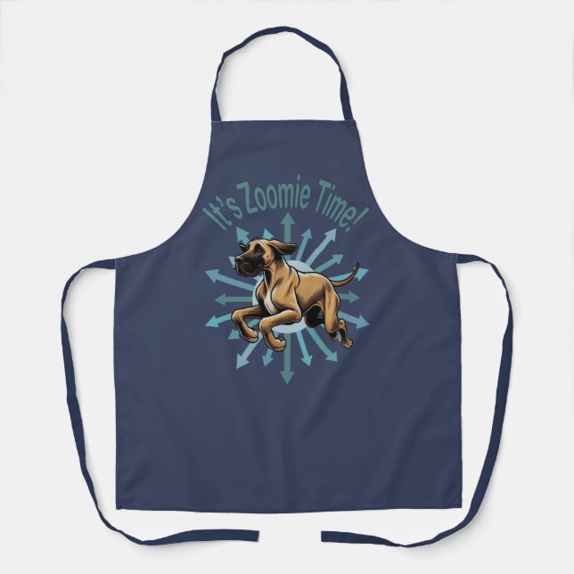 Tablier C'est le moment de Zoomie Great Dane (Recto)