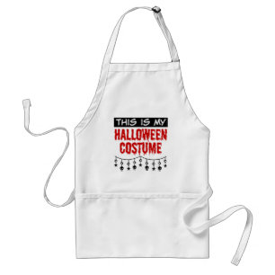 Tablier C'est mon costume d'Halloween crânes étoiles