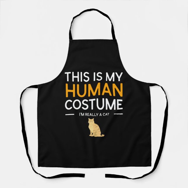 Tablier C'est mon costume humain Je suis vraiment une chem (Recto)