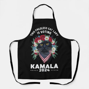 Tablier Cette dame de chats sans enfants vote Kamala 