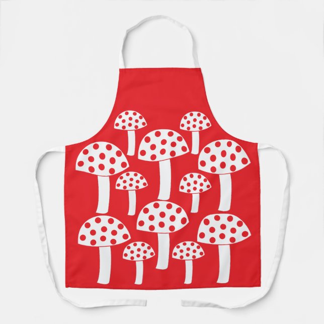 Tablier Champignons rouge et blanc (Recto)