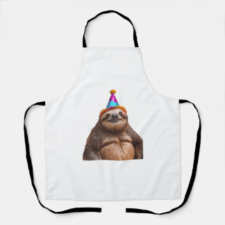 Tablier Chapeau de fête d'anniversaire Chunky Sloth cadeau