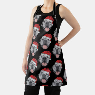 Tablier Chapeau de Père Noël Pitbull Noël Xmas Animalerie 