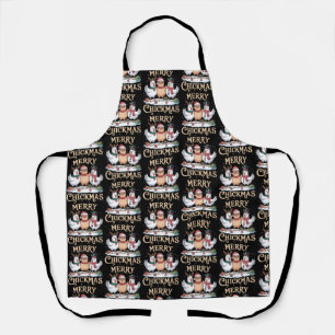Tablier Chapeau de Santa Noël de poulet Joyeux Chickmas Fe