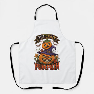 Tablier Chapeau de sorcière de Halloween Citrouille Folle