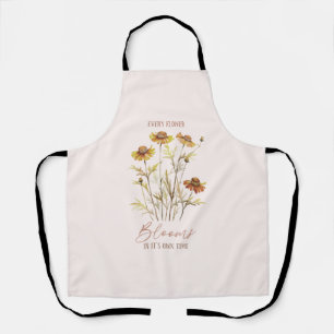 Tablier Chaque fleur fleurit dans son propre temps -Floral