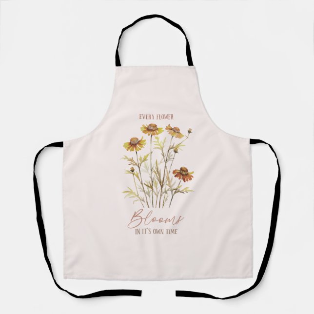 Tablier Chaque fleur fleurit dans son propre temps -Floral (Recto)