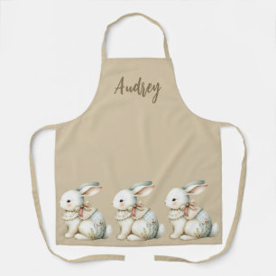 Tablier Charme de Lapin Cottagecore en Impression Générale