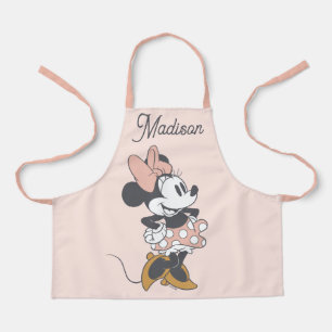 Tablier Charme Douce Vintage Minnie Mouse à pois