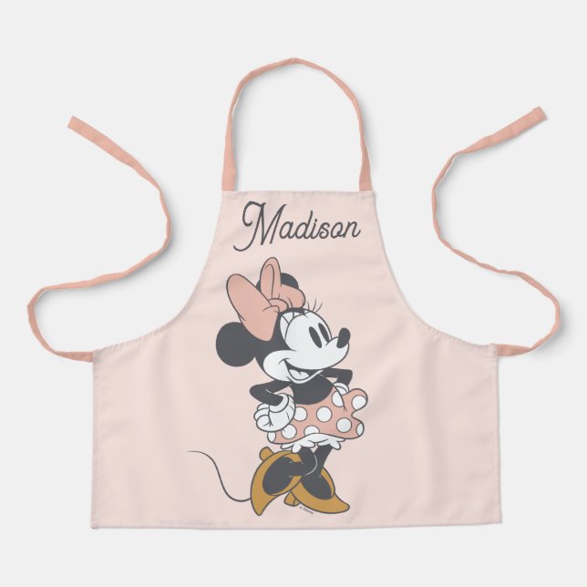 Tablier Charme Douce Vintage Minnie Mouse à pois (Recto)