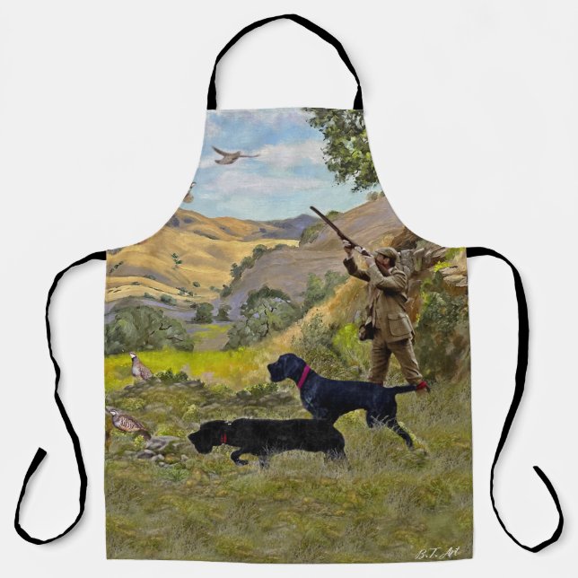 Tablier Chasse à la perdrix de Chukar (Recto)