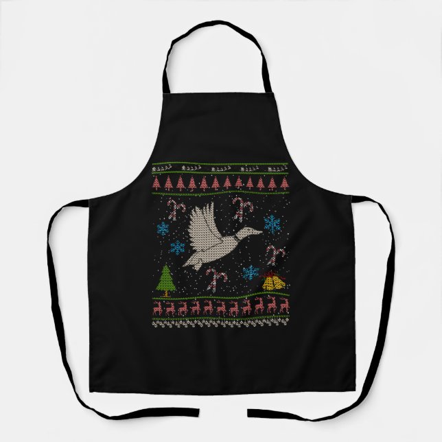 Tablier Chasse au canard Noël Chasse au canard moche Chass (Recto)