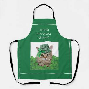 Tablier Chat amusant à la Saint-Patrick