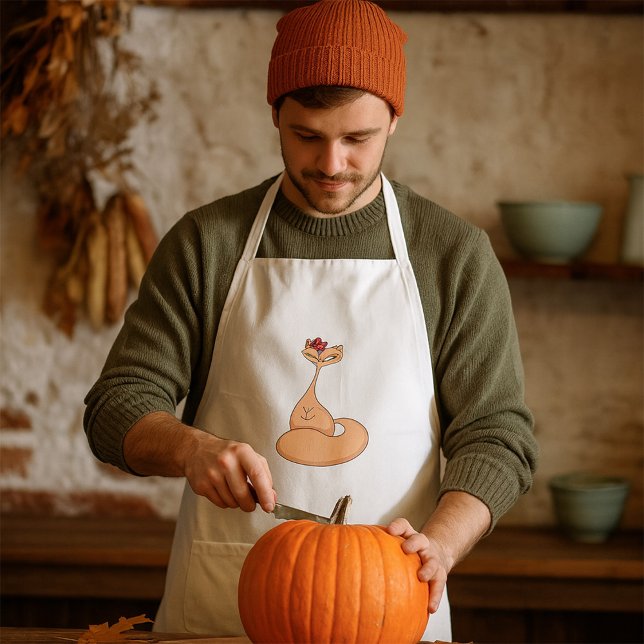Tablier Chat avec Fleur Cute Kawaii Kitty (Créateur téléchargé)