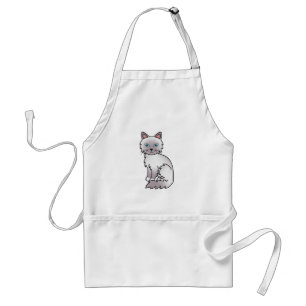 Tablier Chat Birman / Ragdoll au point lilas