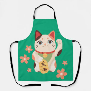 Tablier Chat Chanceux Maneki Neko Mignon