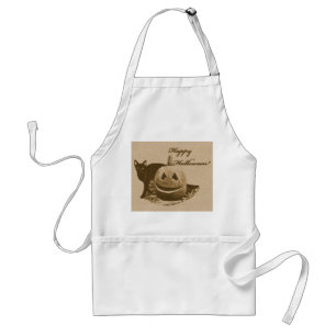 Tablier Chat & Citrouille Joyeux Halloween