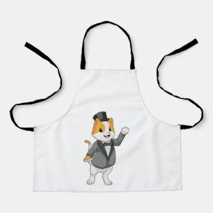 Tablier Chat comme marié avec ruban
