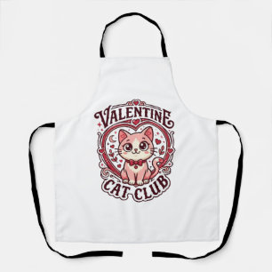 Tablier Chat de la Saint-Valentin Dessin drôle pour amateu
