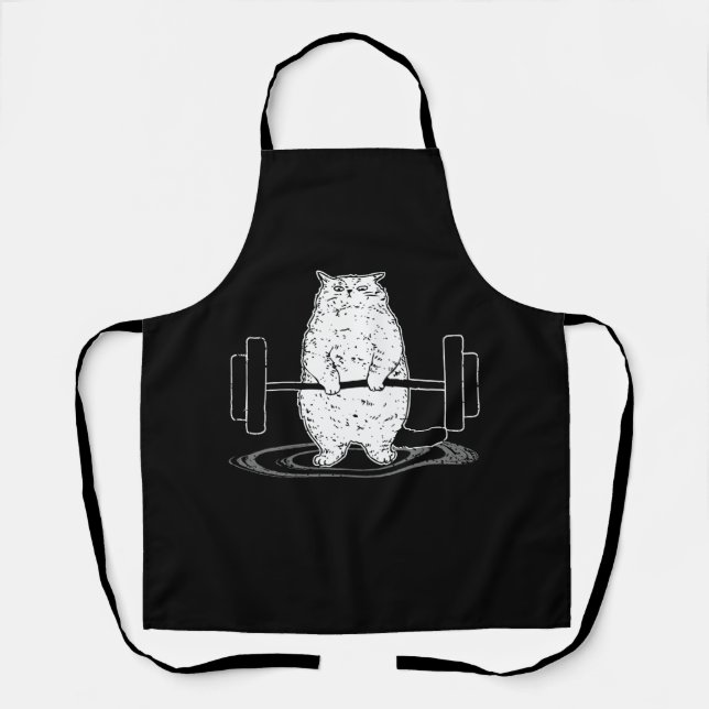 Tablier Chat Deadlift Powerliflifting Kitty Muscle Cute Ch (Recto)