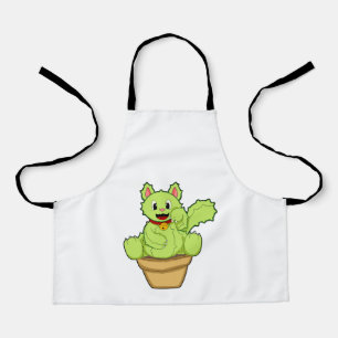 Tablier Chat en cactus