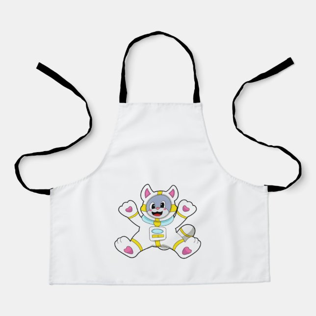 Tablier Chat en tant qu'astronaute en costume (Recto)