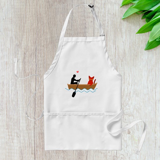 Tablier Chat et tour en bateau Drôle Whimsical Animateur d (Créateur téléchargé)