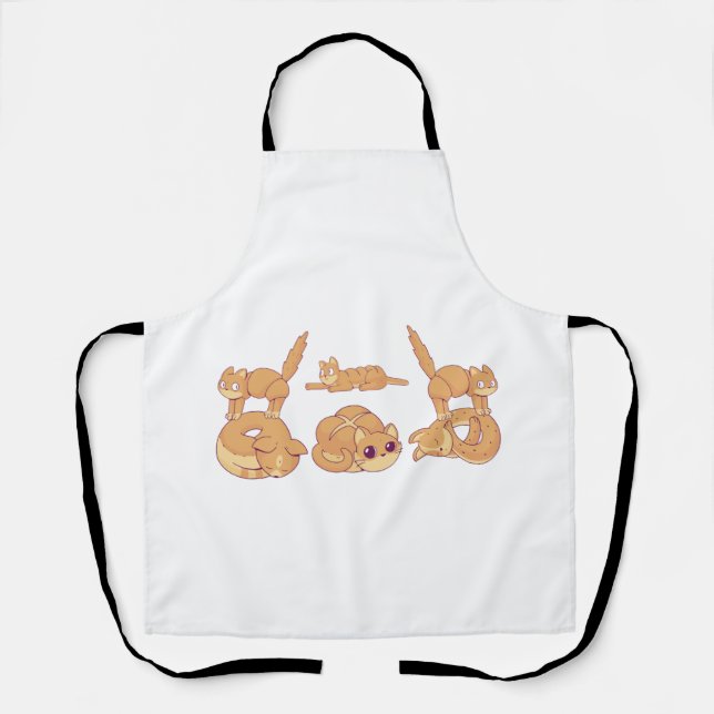 Tablier Chat faisant des biscuits (Recto)