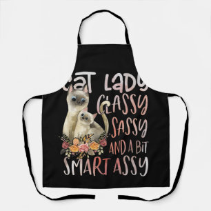 Tablier Chat Lady Classy Sassy Et Un Peu Smart Assy Floral